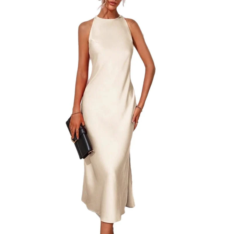 Damen Elegantes Maxikleid mit schmalem Träger und körpernahem Schnitt Nord Taschen