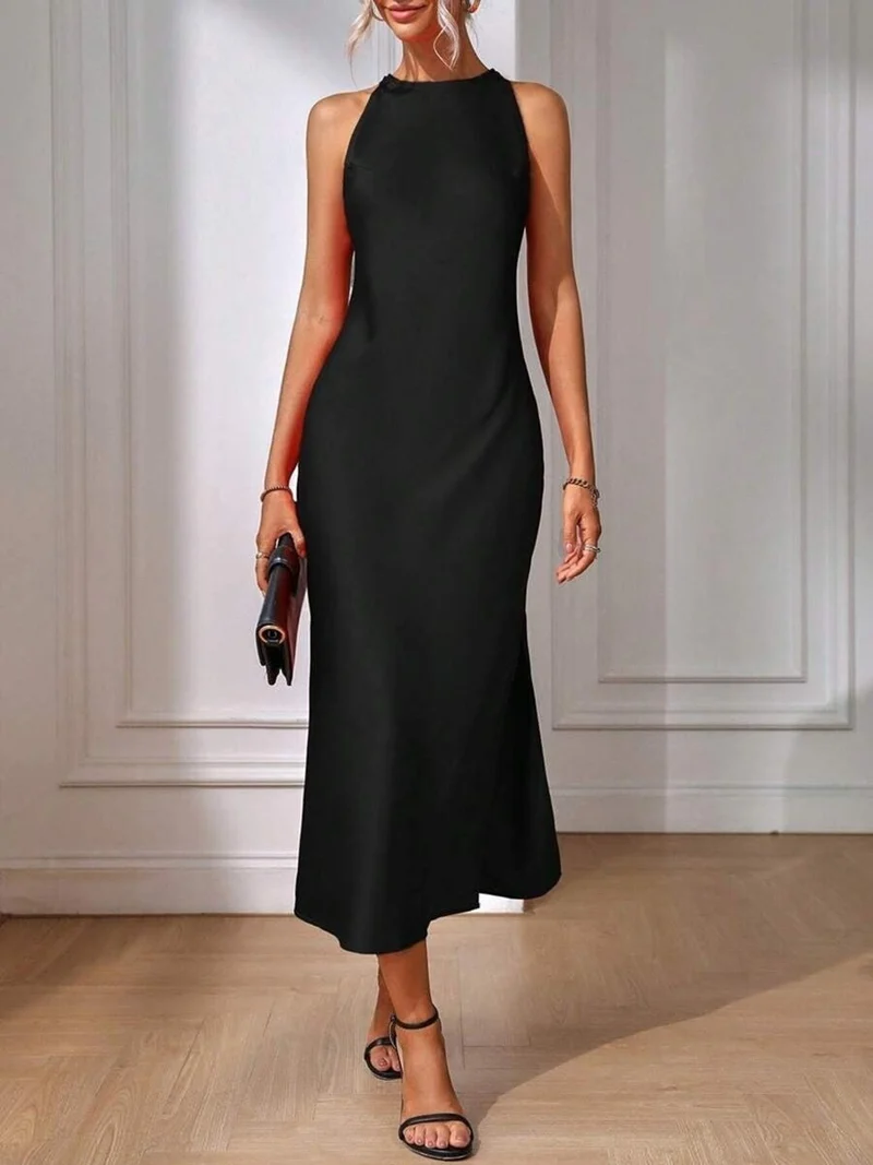 Damen Elegantes Maxikleid mit schmalem Träger und körpernahem Schnitt Nord Taschen