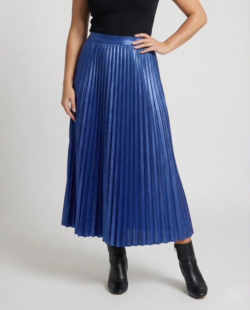 Damen Elegante Schimmernder Satinmix Satinmix Midirock