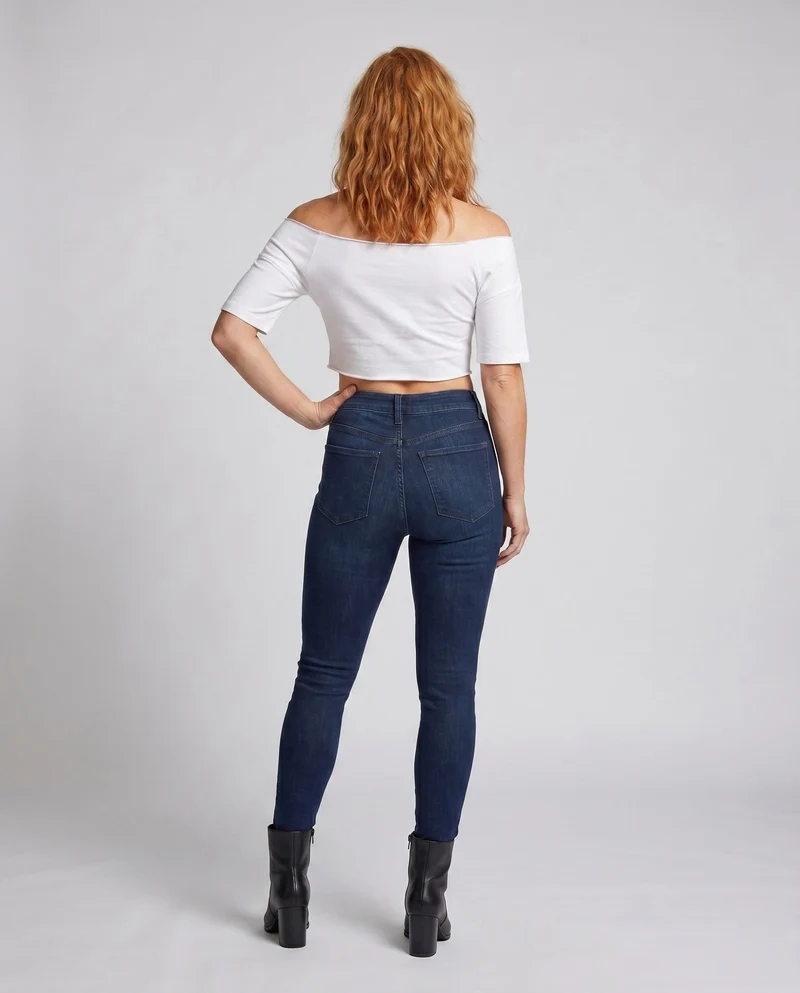 Damen lässiges Off-Shoulder Crop-Top