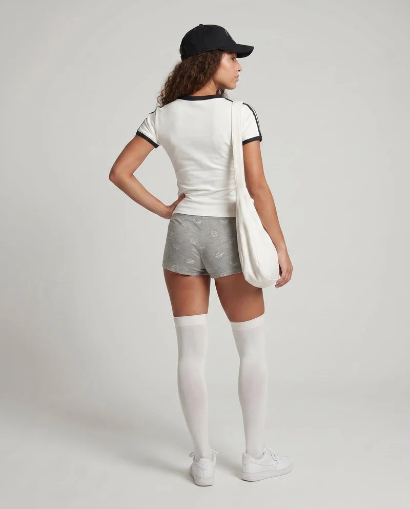 Damen Sport-T-Shirt mit V-Ausschnitt und kontrastierenden Details