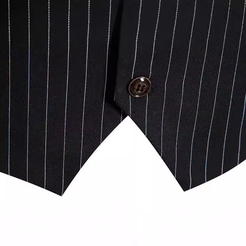 Herren elegante Anzugweste mit feinem Nadelstreifenmuster