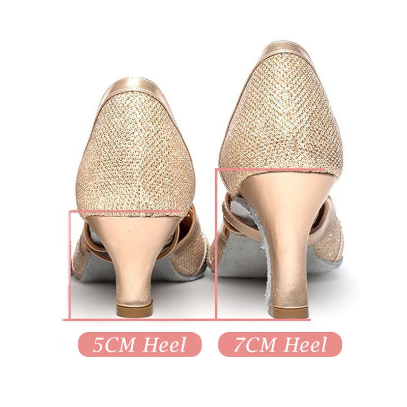 Salsa Tanzschuhe Damen Latein Tanzschuhe 7Cm
