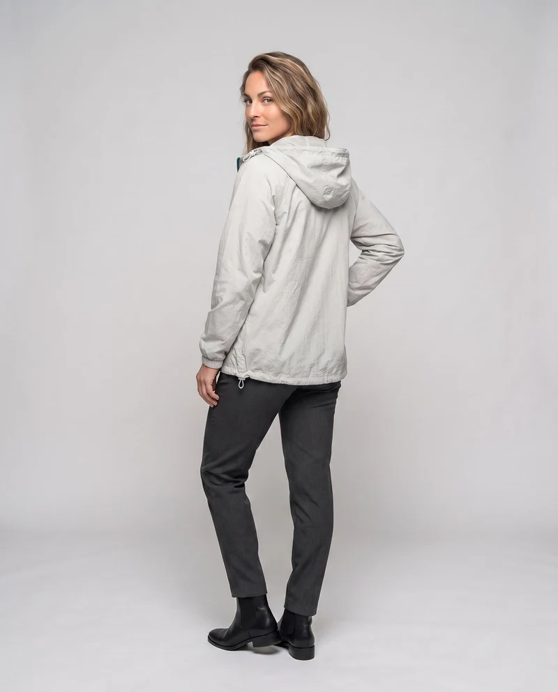 Damen Leichte Windjacke mit praktischen Taschen und verstellbarer Kapuze