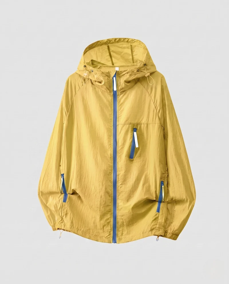 Damen Leichte Windjacke mit praktischen Taschen und verstellbarer Kapuze