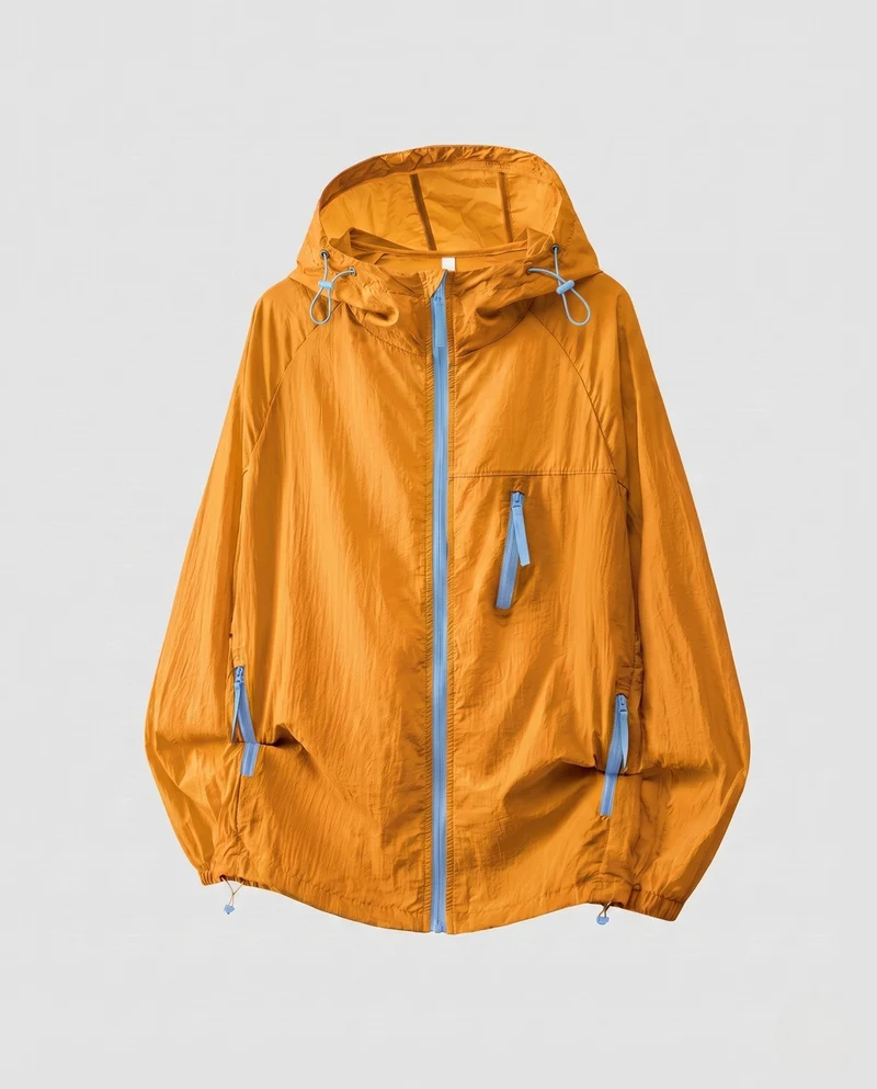 Damen Leichte Windjacke mit praktischen Taschen und verstellbarer Kapuze
