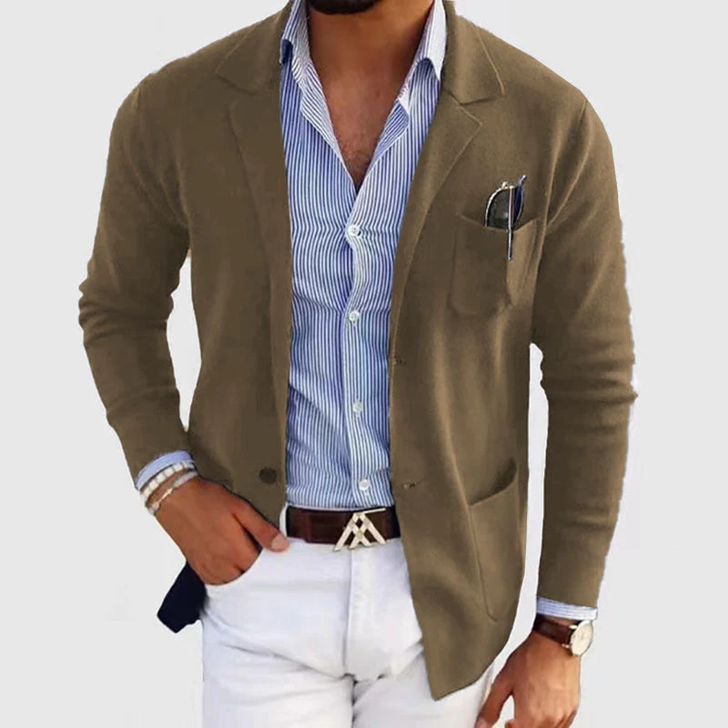 Herren eleganter Strickblazer