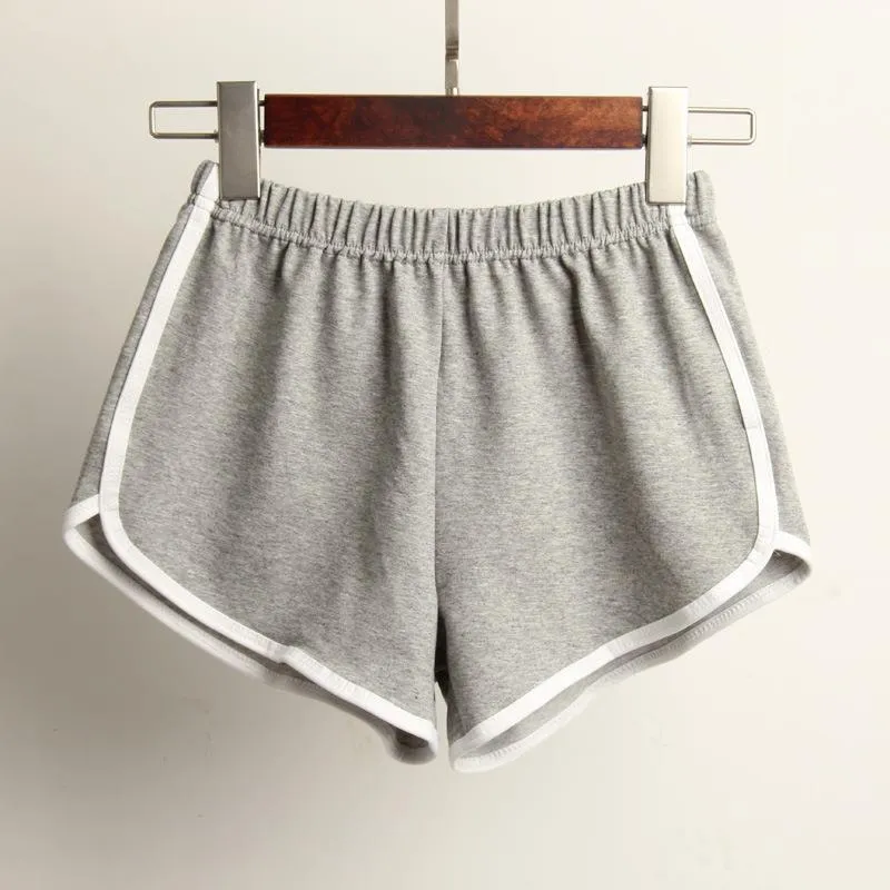 Damen Sportliche Shorts mit elastischem Bund und Kontraststreifen