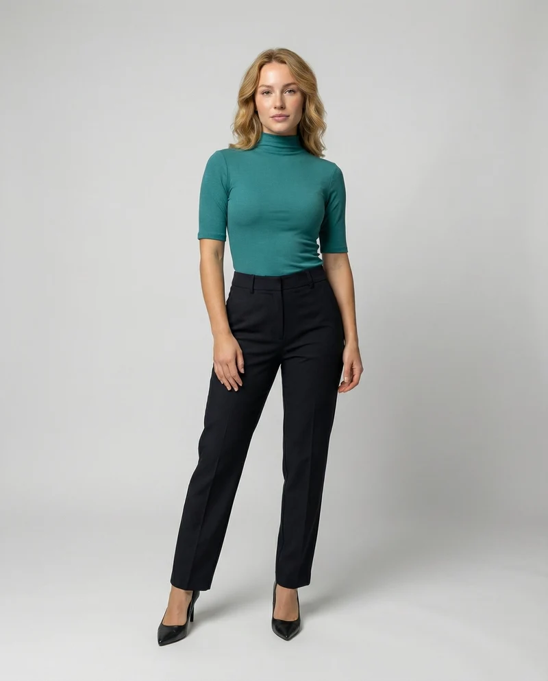 Feinstrick Nahtloser Rollkragenpullover Damen