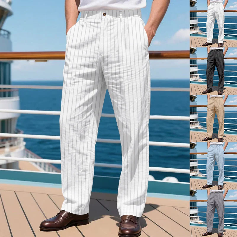 Herren elegante Streifen-Hose