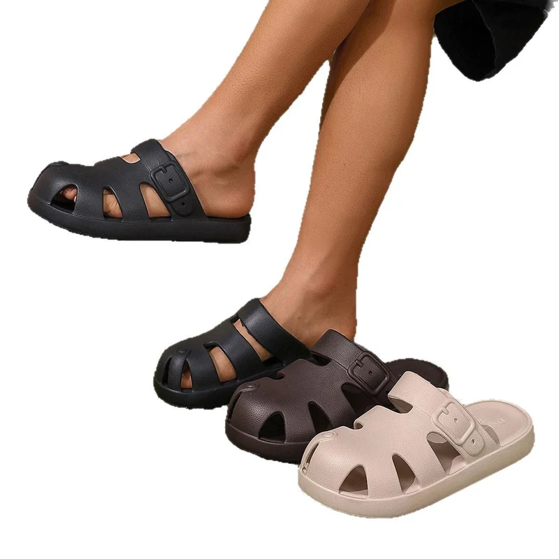 Damen Komfortable Clogs mit verstellbarem Riemen und ventilierter Struktur