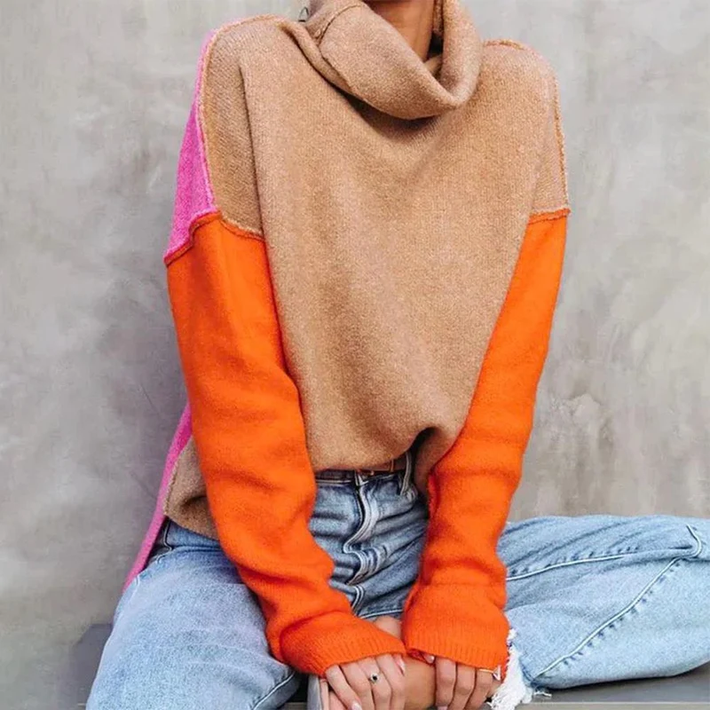 Schöner Colorblock Pullover