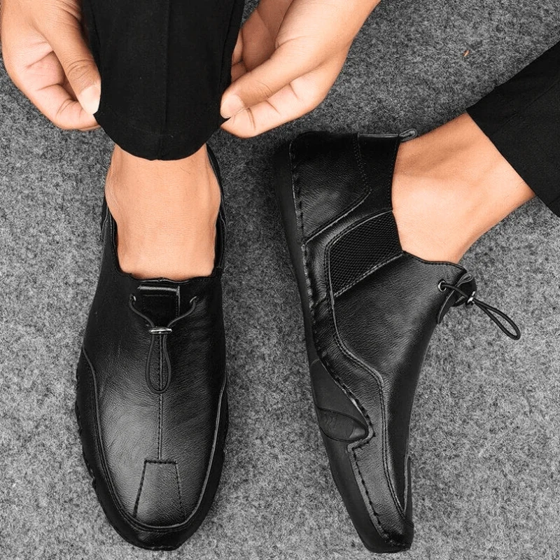 Herren Schuhe Echtes Leder Herren Slipper Komfortabel & Trendy
