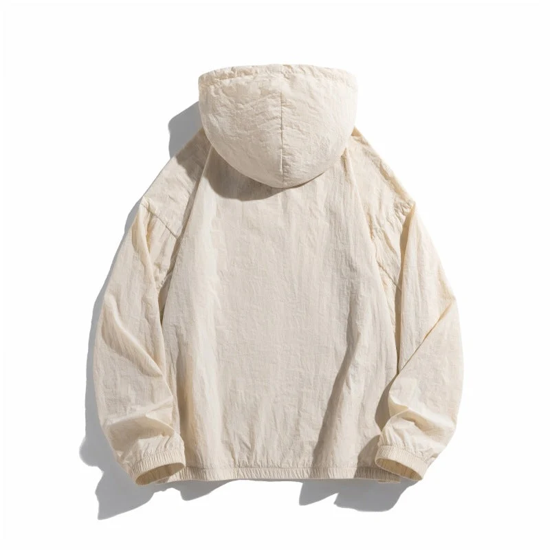 Damen leichte Windjacke mit verstellbarem Kapuzensystem