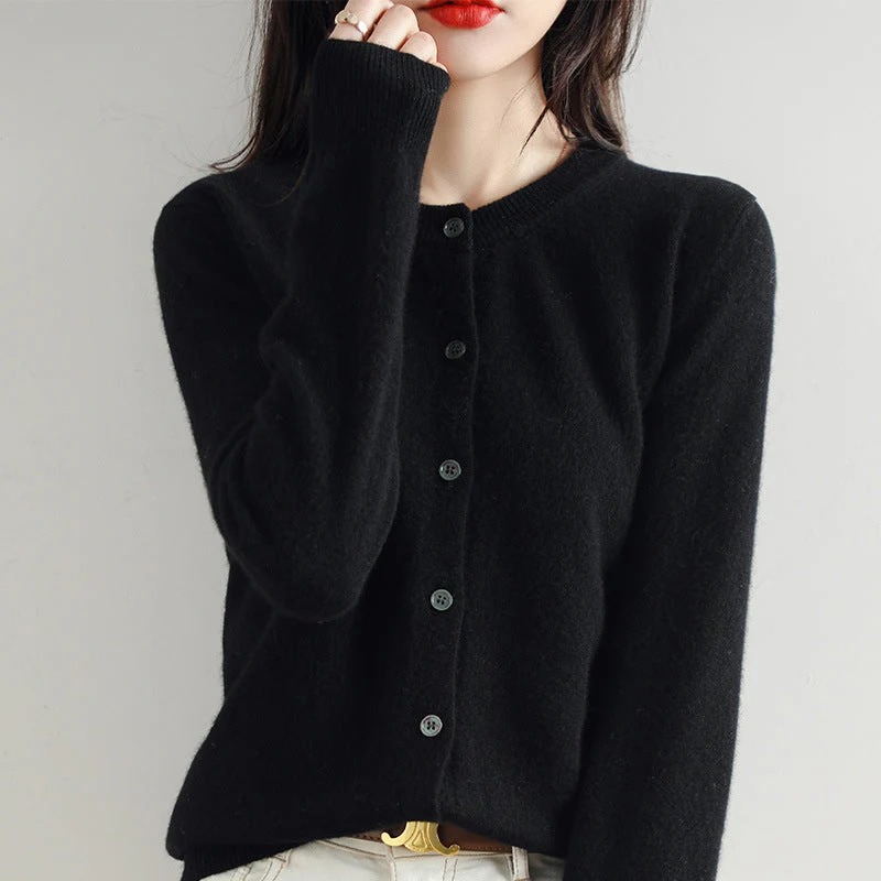 Kuschelige Strickjacke mit Feinem Muster