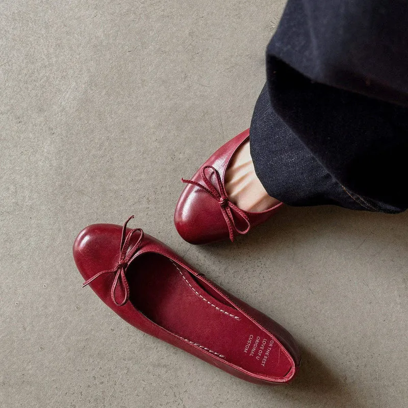 Damen Ballerinas mit dekorativem Schleifendetail
