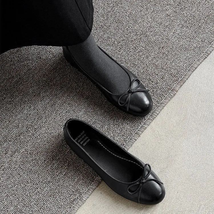Damen Ballerinas mit dekorativem Schleifendetail