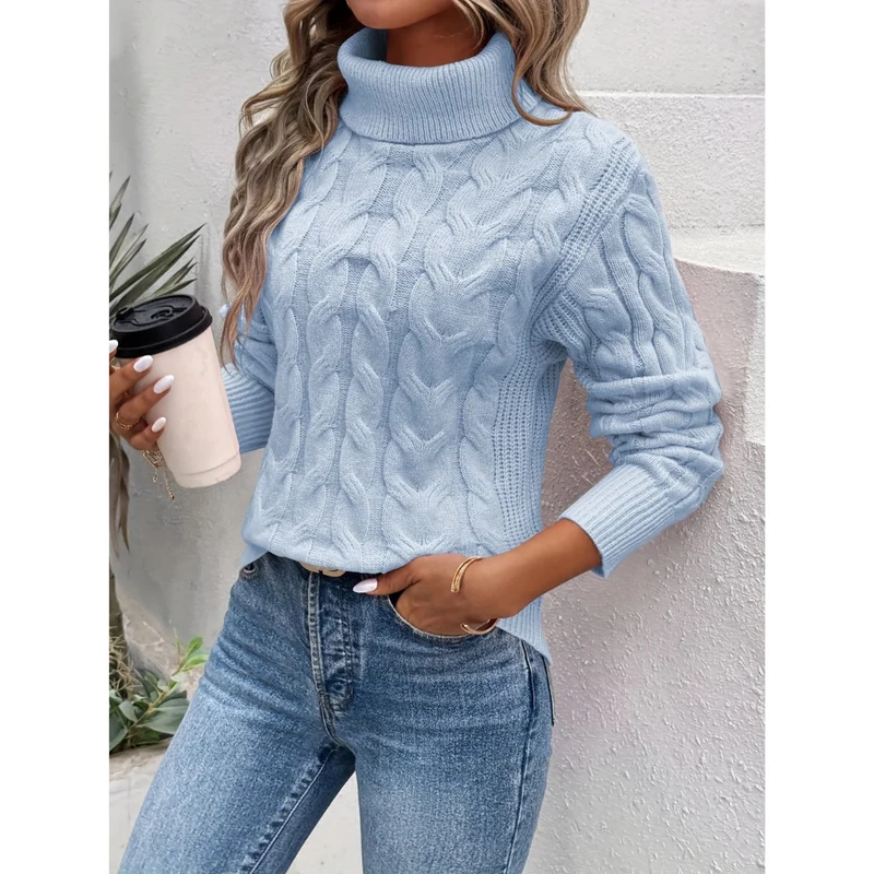 Klassischer Eleganter Rollkragenpullover