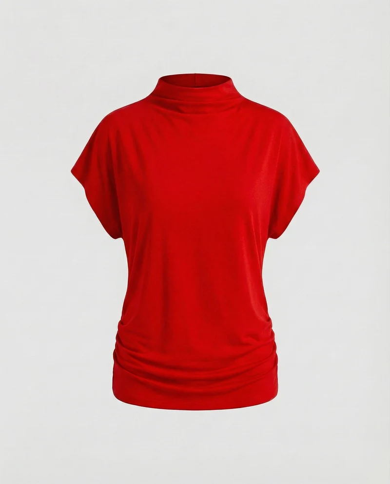 Damen Lockeres Oversize MischgewNord Taschene Top