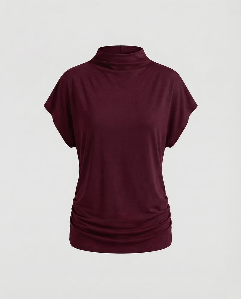 Damen Lockeres Oversize MischgewNord Taschene Top