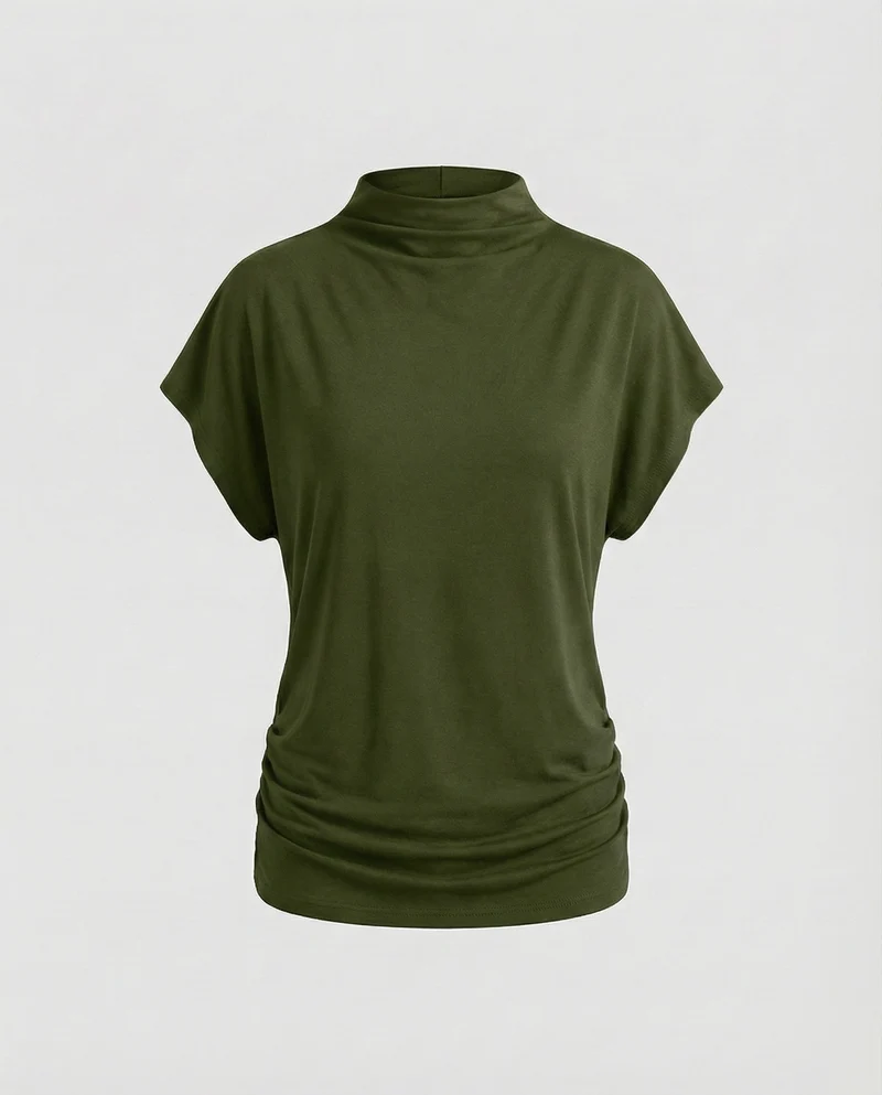 Damen Lockeres Oversize MischgewNord Taschene Top