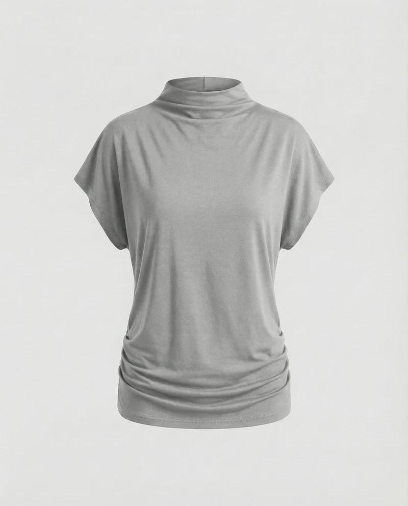 Damen Lockeres Oversize MischgewNord Taschene Top