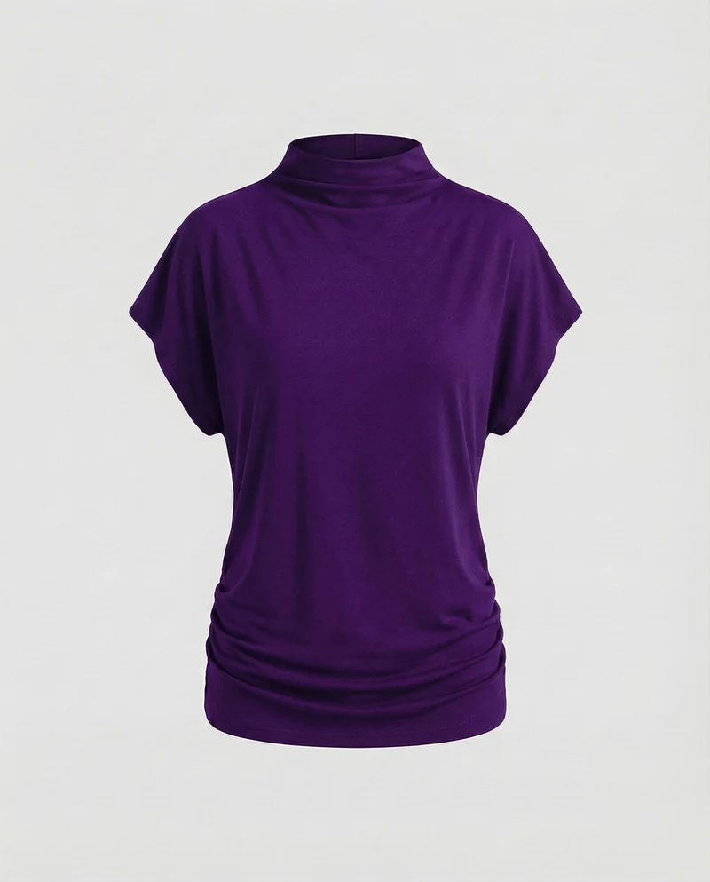 Damen Lockeres Oversize MischgewNord Taschene Top