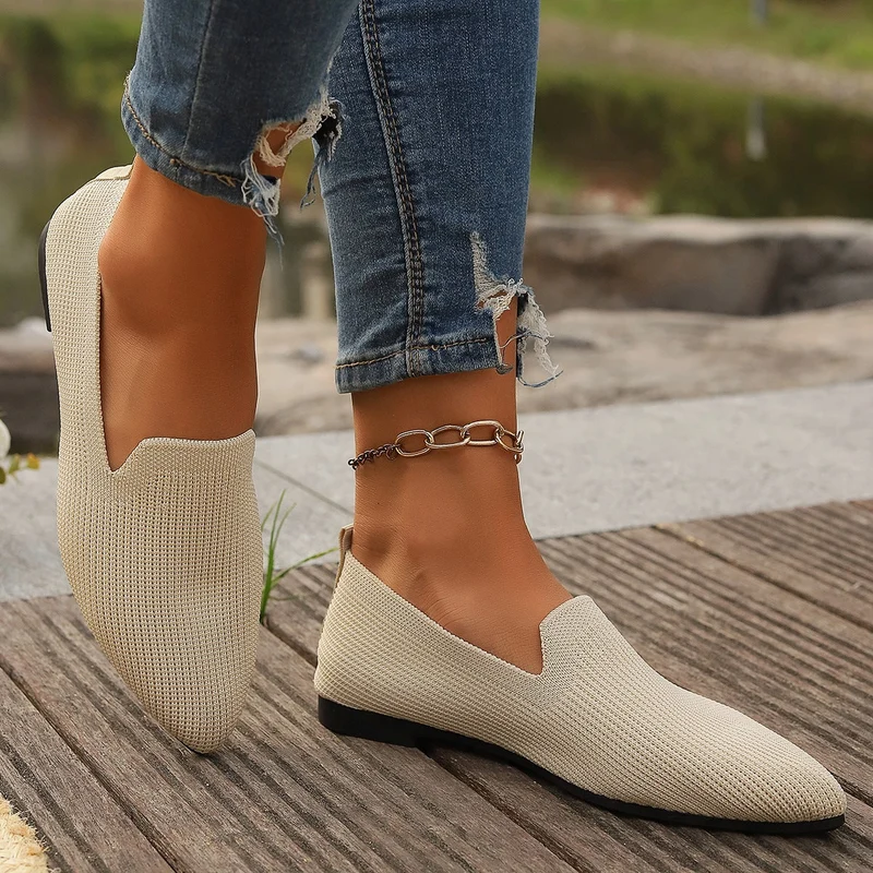 Damen Bequeme Slip-On Schuhe mit atmungsaktivem GewNord Taschene
