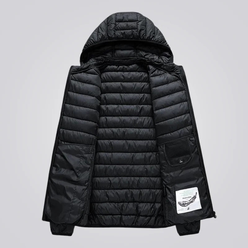Wattierte Jacke mit abnehmbarer Kapuze