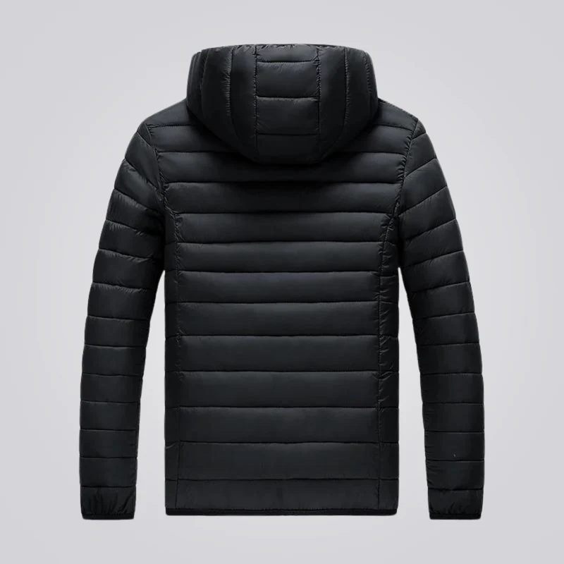 Wattierte Jacke mit abnehmbarer Kapuze