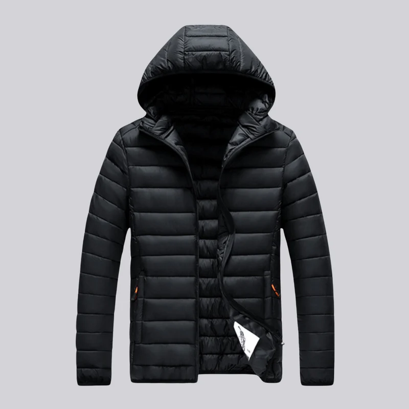 Wattierte Jacke mit abnehmbarer Kapuze