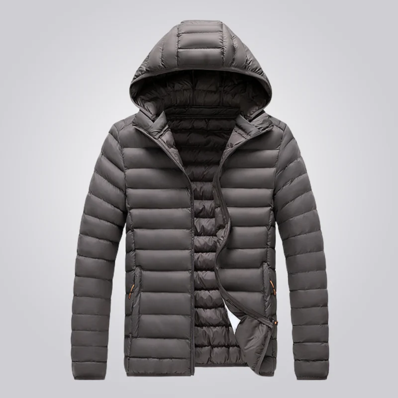 Wattierte Jacke mit abnehmbarer Kapuze