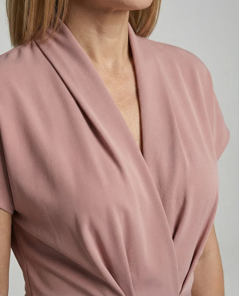 Damen Midikleid elegant Drapiert