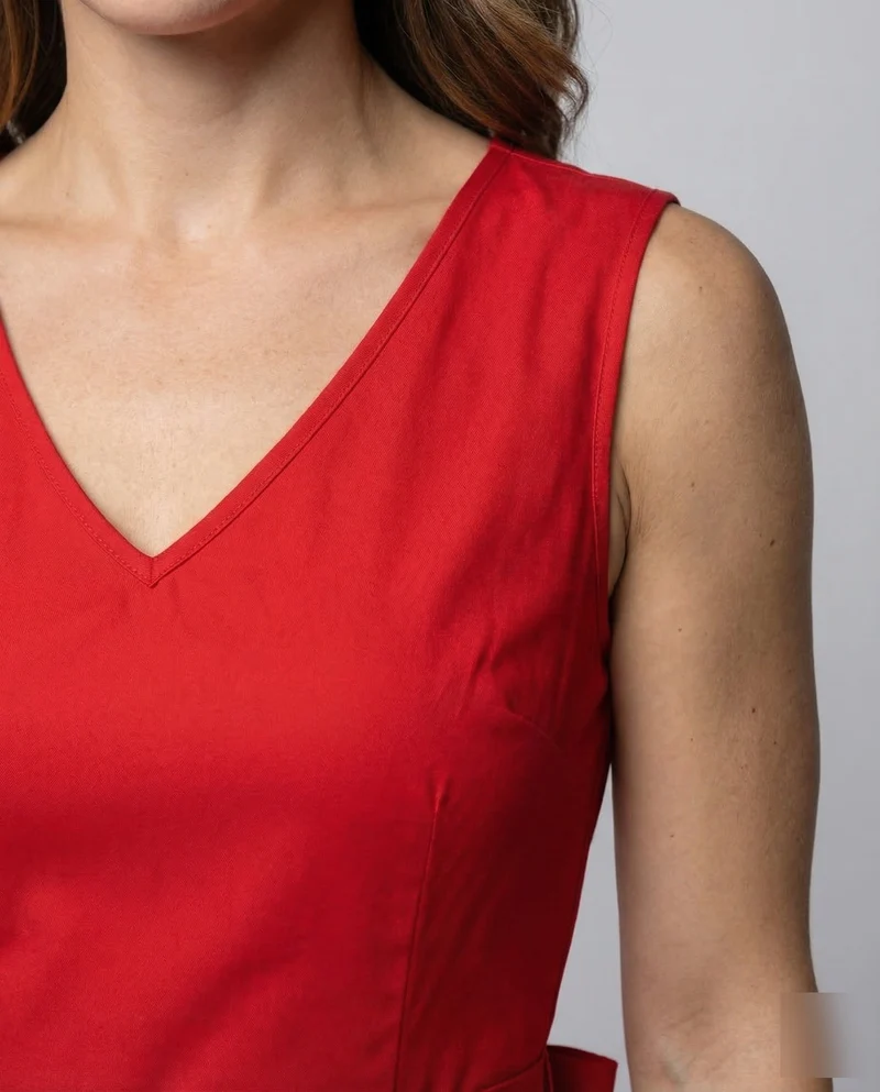 Damen A Linie Kleid Schleifen