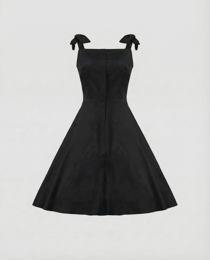 Damen A Linie Kleid Schleifen