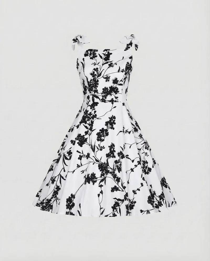 Damen A Linie Kleid Schleifen