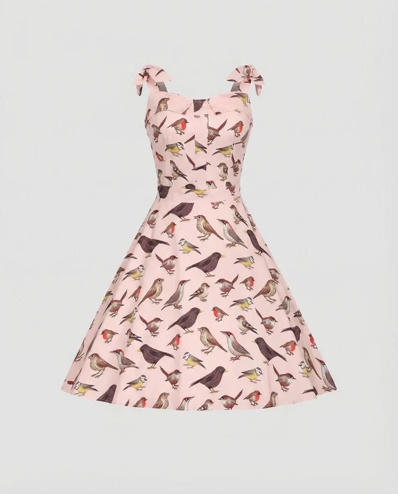 Damen A Linie Kleid Schleifen