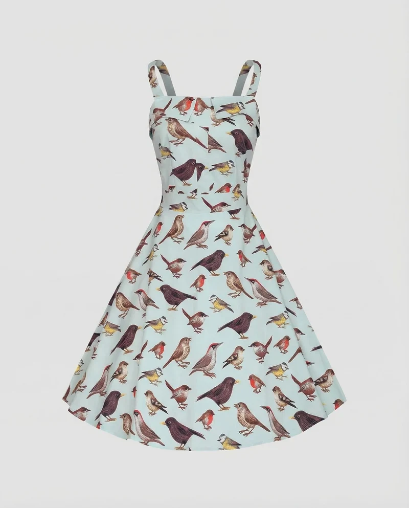 Damen A Linie Kleid Schleifen