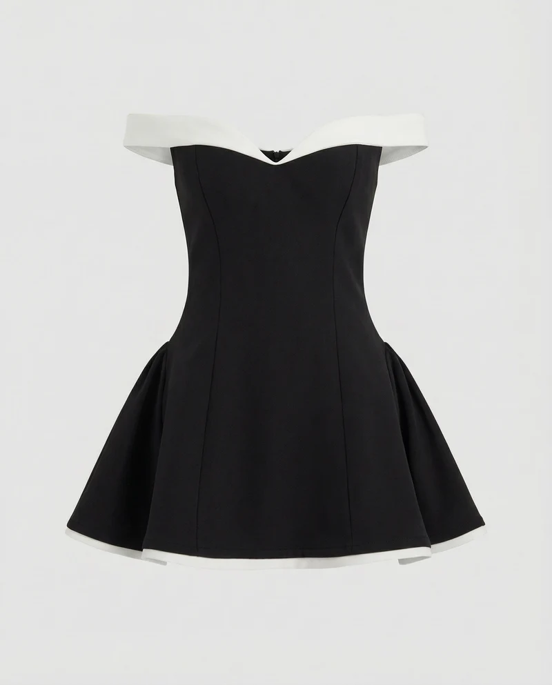 Damen Romantische Wiener-Nähte Korsett-Minikleid