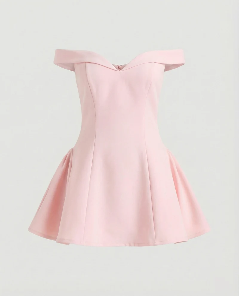 Damen Romantische Wiener-Nähte Korsett-Minikleid