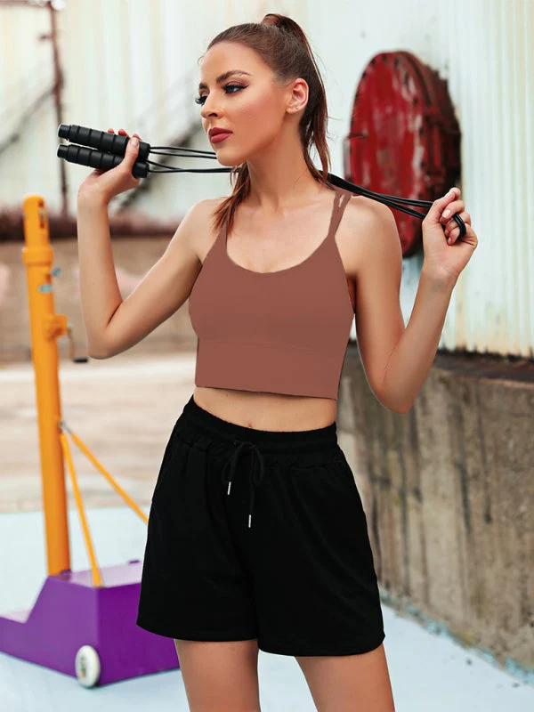 3Er Pack Damen Sport Bh Gepolstert Crisscross Yoga Bh Nahtlos Mittel Impact Fitness Activewear