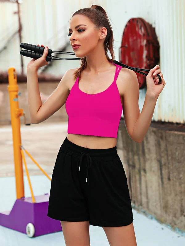 3Er Pack Damen Sport Bh Gepolstert Crisscross Yoga Bh Nahtlos Mittel Impact Fitness Activewear