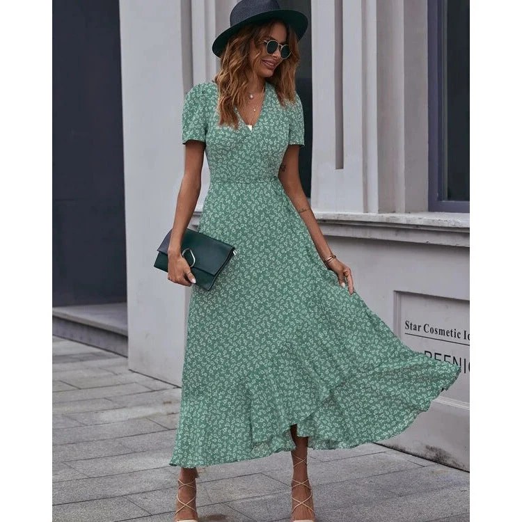 Damen Wickelkleid mit floralem Muster