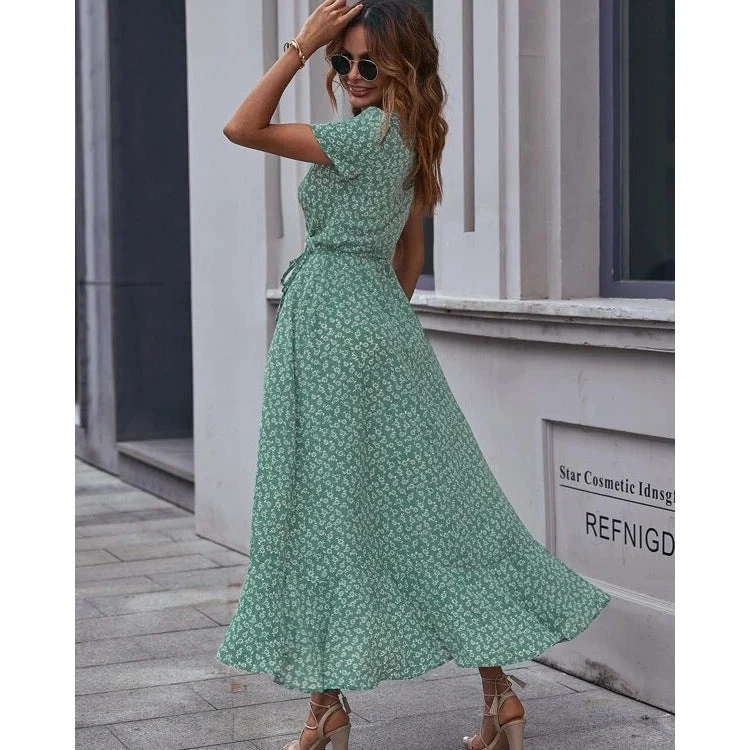 Damen Wickelkleid mit floralem Muster