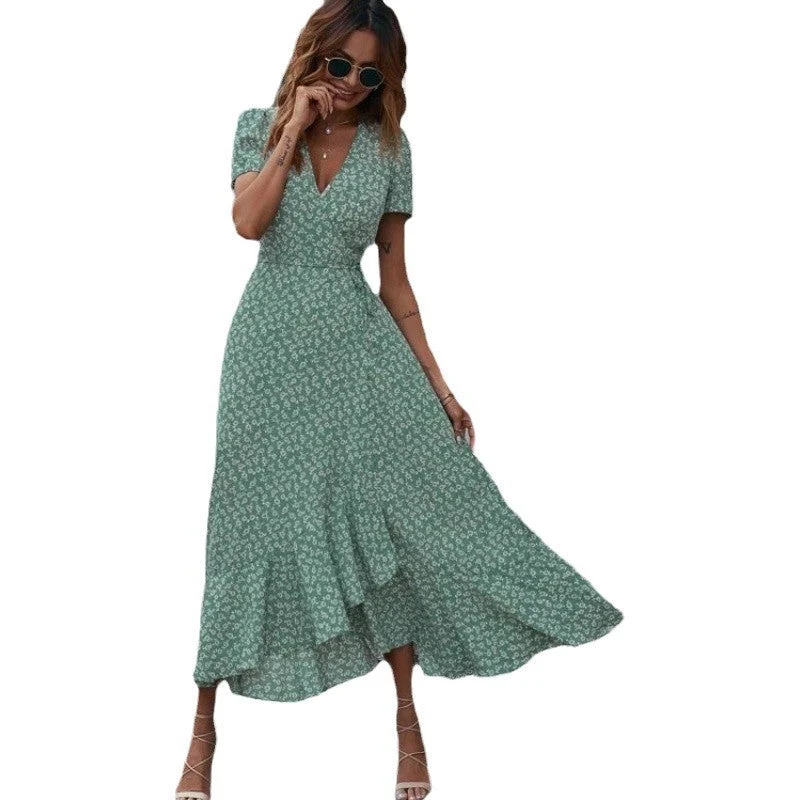 Damen Wickelkleid mit floralem Muster