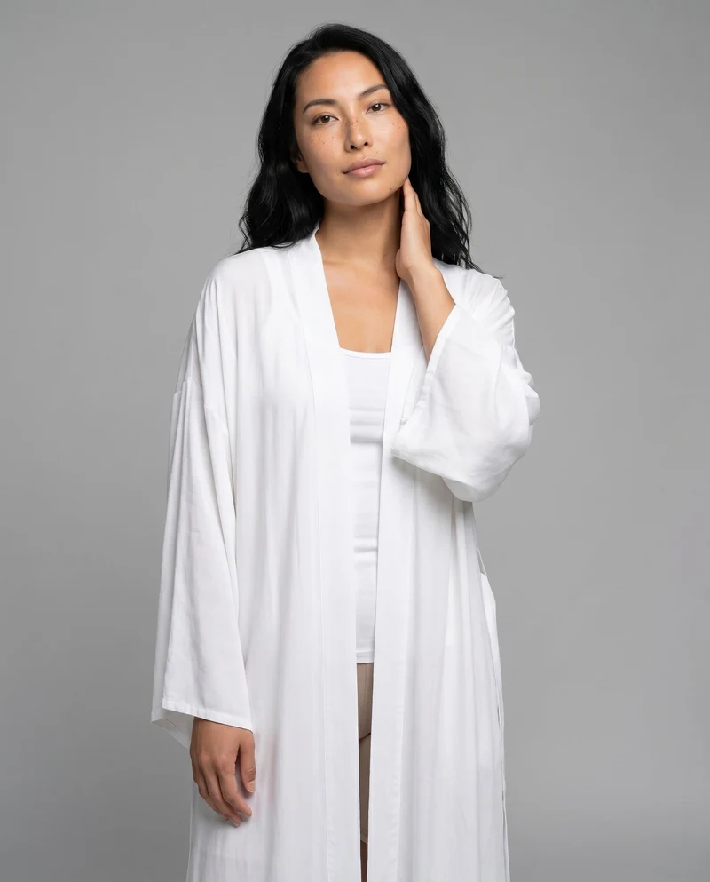 Damen weites Strandkleid mit fließendem Schnitt und luxuriösen Ärmeln