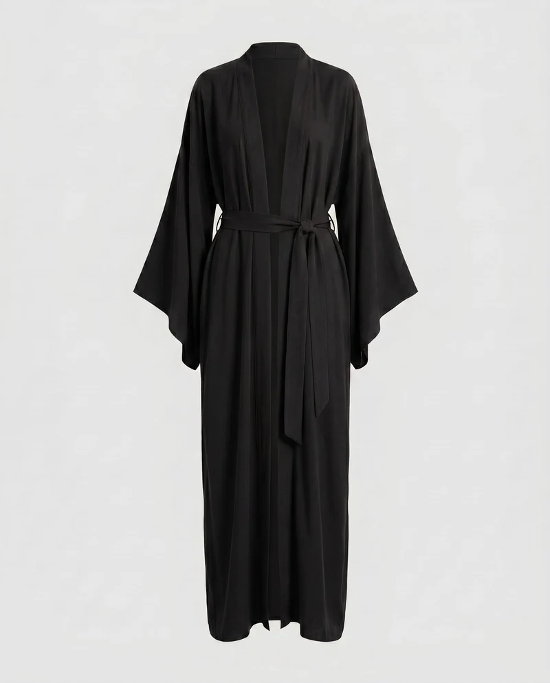 Damen weites Strandkleid mit fließendem Schnitt und luxuriösen Ärmeln