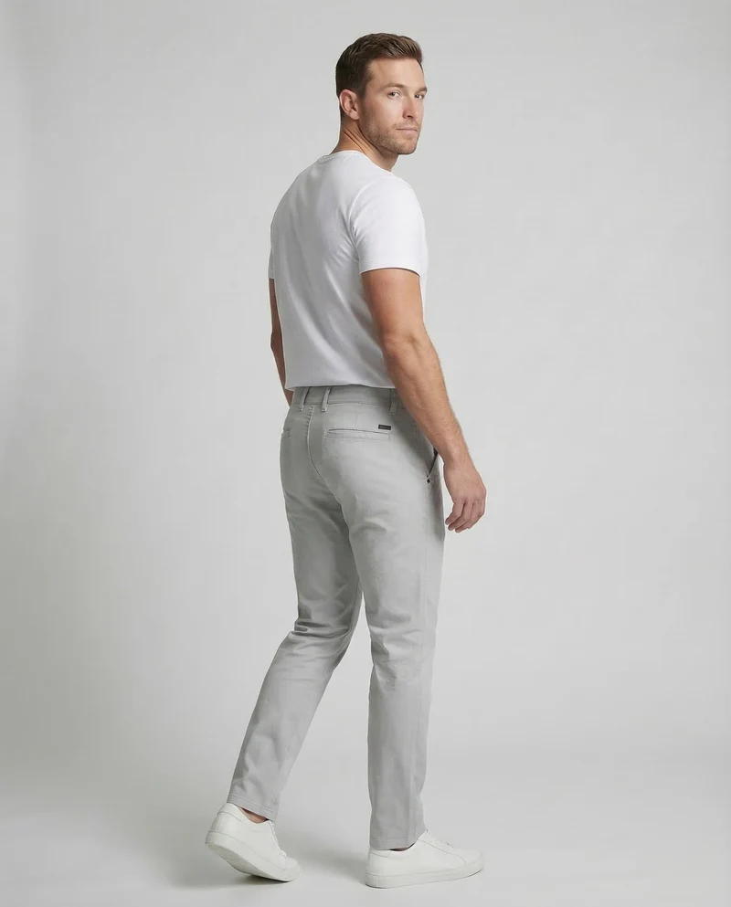 Herren Chinohose Elastisch Gerade
