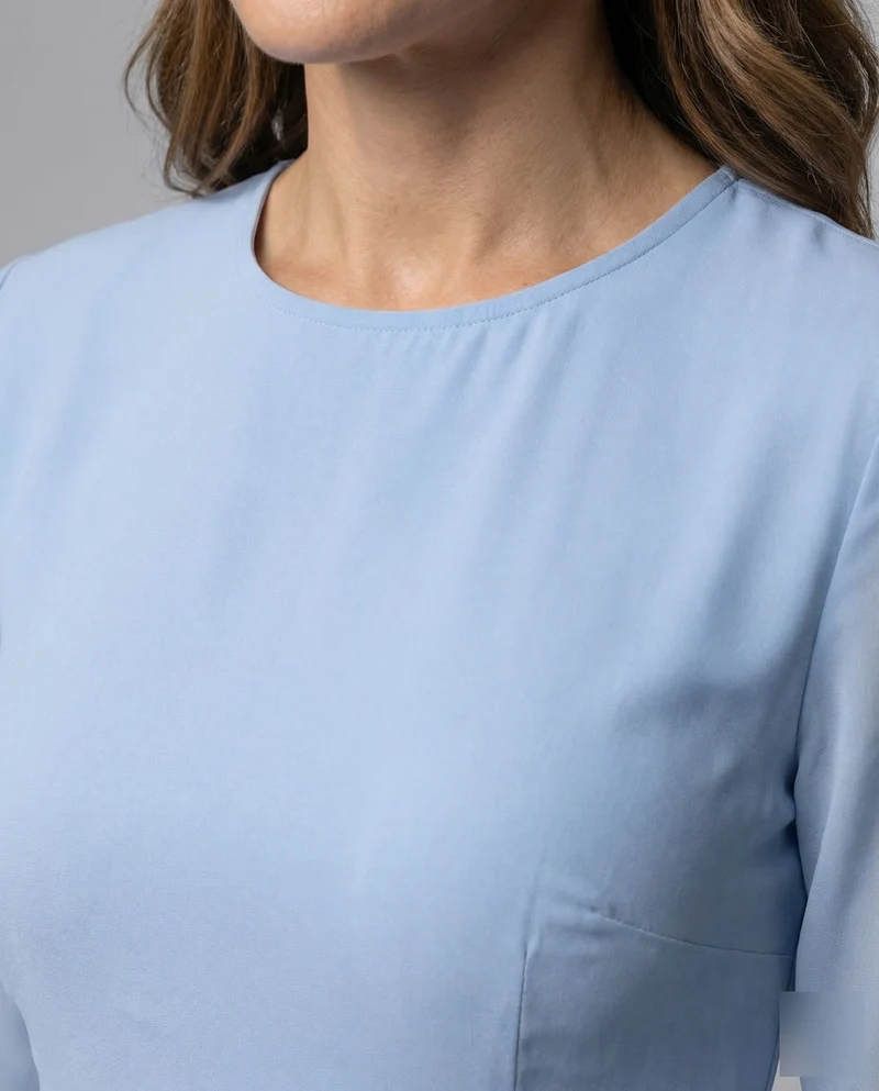 Damen Abendkleid Taillierte Volant-Passe