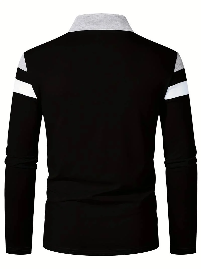 langärmliges poloshirt mit reißverschluss